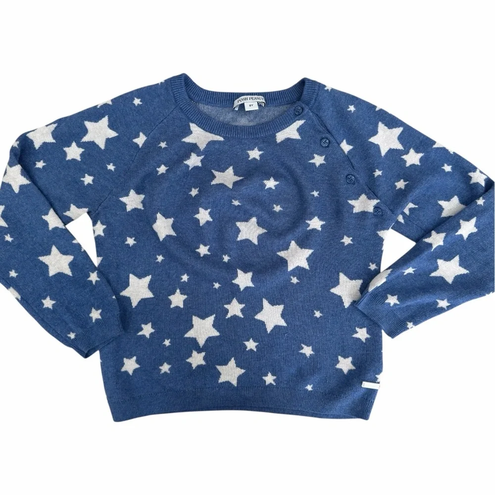 Posh Peanut Bamboo Navy Galaxy Kimono Sweater Size 8